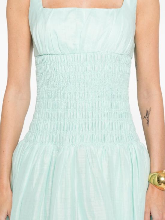 26SS 셀프 포트레이트 미디 원피스 RS26212MG GREEN - SELF PORTRAIT