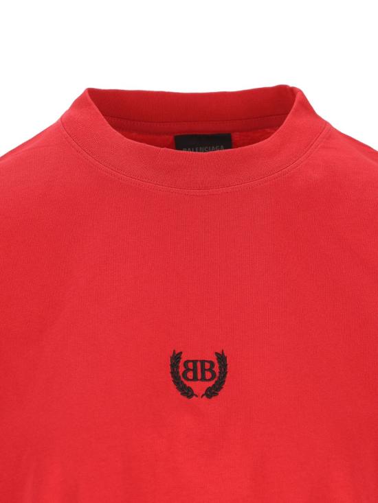 26SS 발렌시아가 로렐 클래식 미디엄 핏 티셔츠 850990TSVC96167 REDBLACK - BALENCIAGA