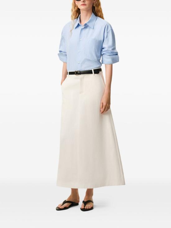 26SS 아미 코튼 롱 슬리브 드 하트 박시 셔츠 USH766CO02194844 BLEUCBLANC - AMI