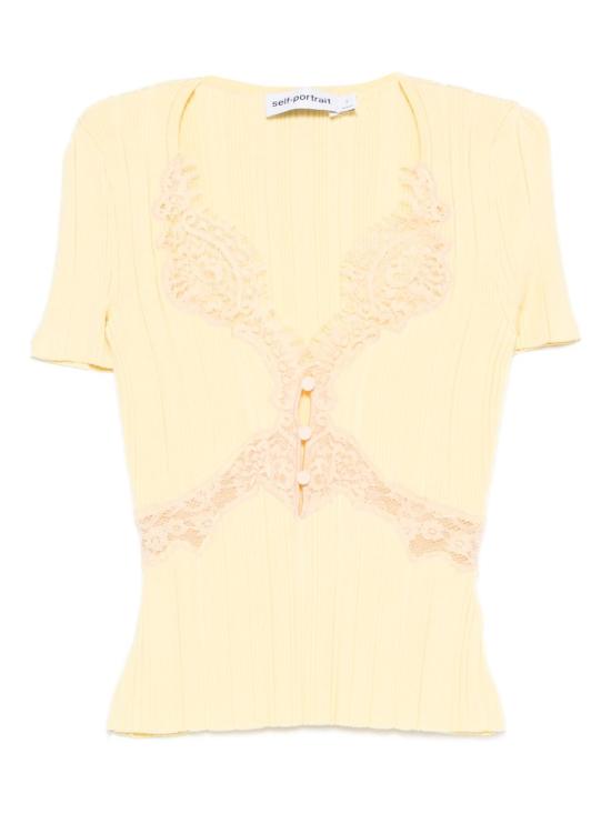 26SS 셀프 포트레이트 반팔 티셔츠 RS26176TCY YELLOW