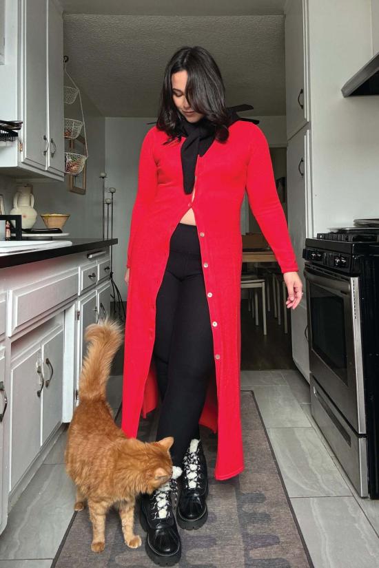  칼라한 니트웨어 롱 원피스 캘러핸 니트웨어 인사이드 아웃 버튼업 맥시 드레스 - CALLAHAN KNITWEAR