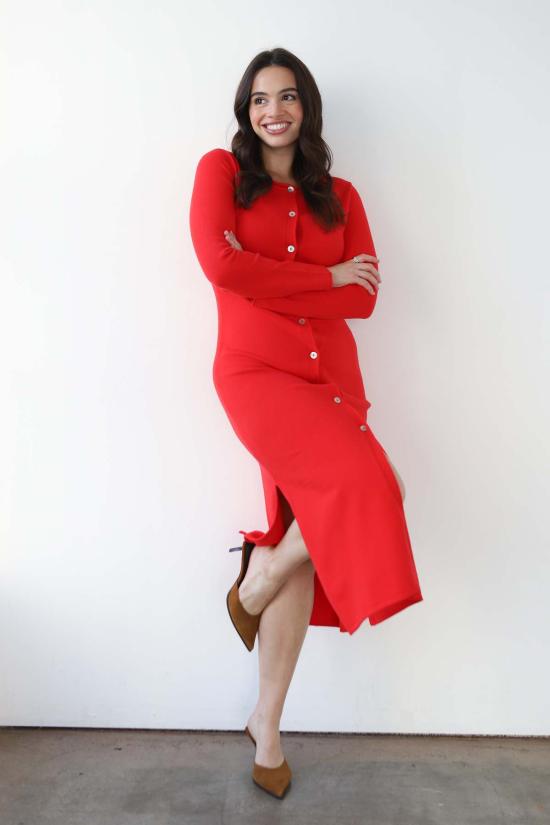  칼라한 니트웨어 롱 원피스 캘러핸 니트웨어 인사이드 아웃 버튼업 맥시 드레스 - CALLAHAN KNITWEAR