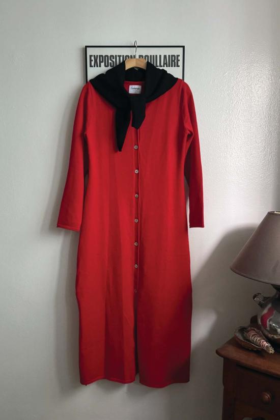  칼라한 니트웨어 롱 원피스 캘러핸 니트웨어 인사이드 아웃 버튼업 맥시 드레스 - CALLAHAN KNITWEAR