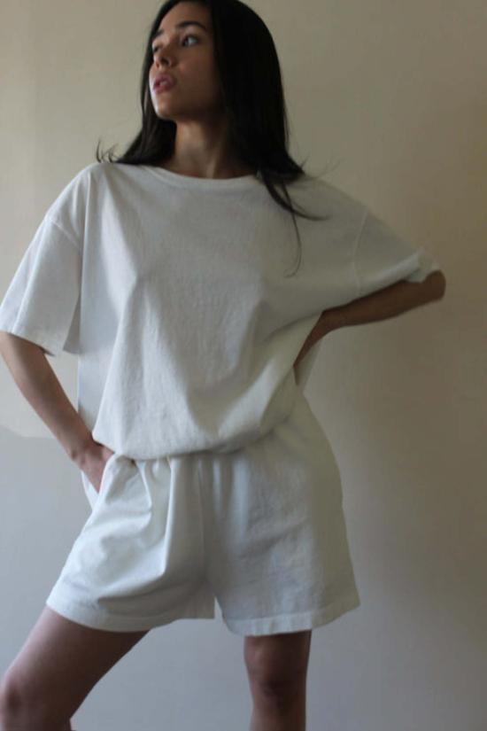  NA NIN 반팔 티셔츠 Na Nin Tristan 빈티지 코튼 티셔츠 Alabaster - OTHER BRANDS