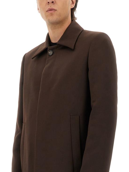  MM6 메종마르지엘라 코트 Mm6 메종 마르지엘라 울 블렌드  브라운 - MM6 MAISON MARGIELA