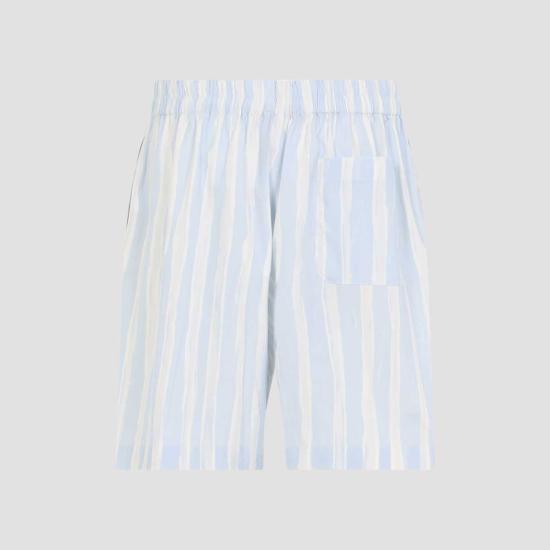  자크뮈스 숏팬츠 칼레콘 쇼츠 GT 블루 베이지 과슈 프린트 - JACQUEMUS