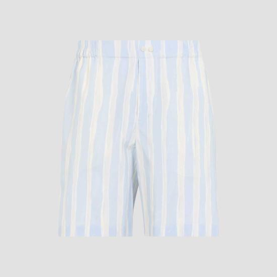  자크뮈스 숏팬츠 칼레콘 쇼츠 GT 블루 베이지 과슈 프린트 - JACQUEMUS