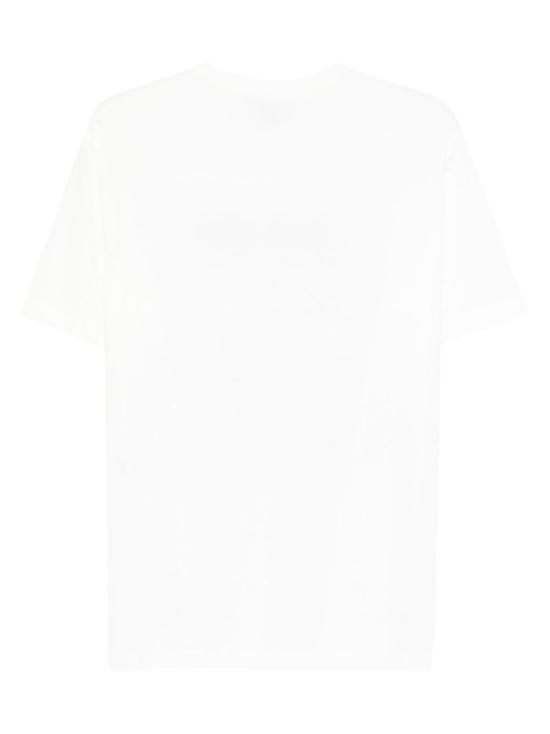  엠포리오 아르마니 반팔 티셔츠 프린트 코튼 티셔츠 화이트 - EMPORIO ARMANI