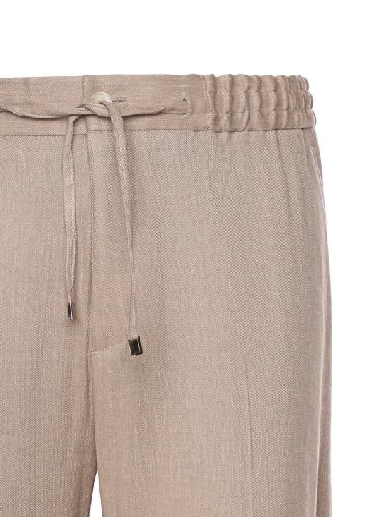  에트로 트레이닝/조거 팬츠 Etro 슬럽 리넨 블렌드 트윌 조거 베이지 - ETRO