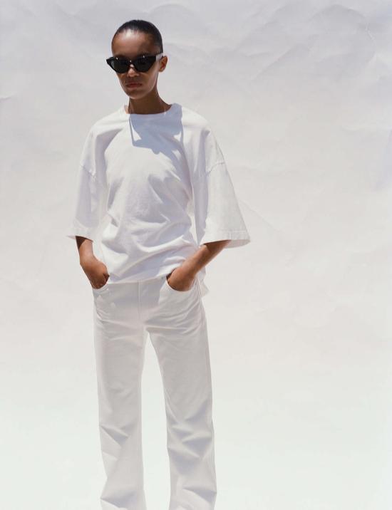  에이골디 반팔 티셔츠 아골드 엘러리 티 화이트 - AGOLDE