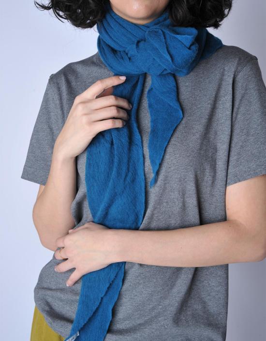  보또 쥐세페 머플러/스카프 보토 주세페 다이아몬드 클래식 니트 캐시미어 스카프 (틸 색상) - BOTTO GIUSEPPE