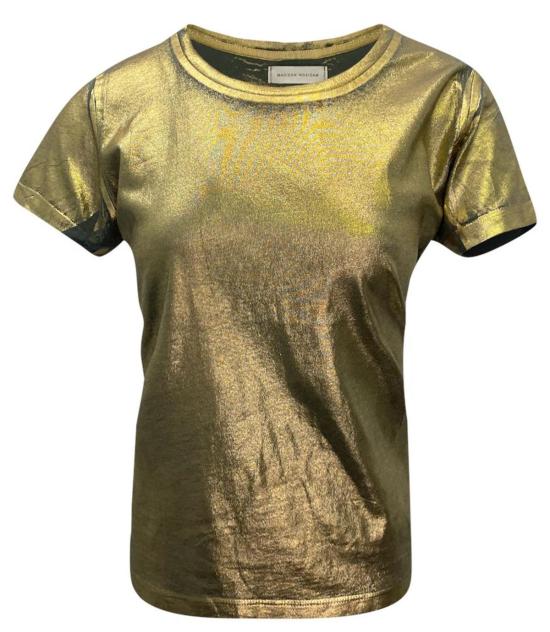  매디슨 메종 반팔 티셔츠 Madison Maison Lamina 티셔츠 카키/골드