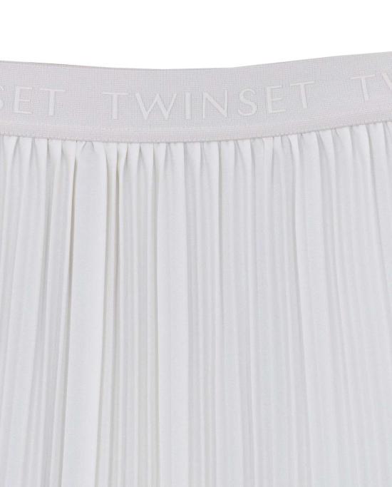  트윈셋 롱 스커트 맥시 스커트 화이트 - TWINSET