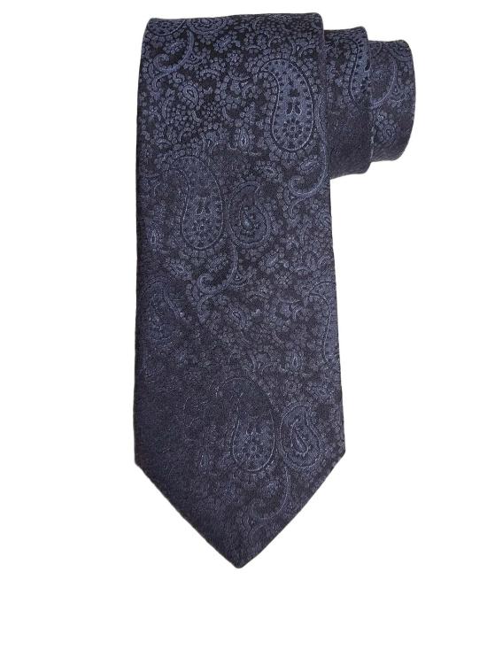  에트로 넥타이 자카드 페이즐리 프린트 실크  (블루)