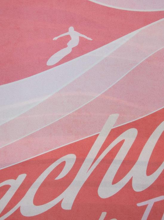  롱샴 머플러/스카프 올오버 프린트 실크 스카프 레드 - LONGCHAMP