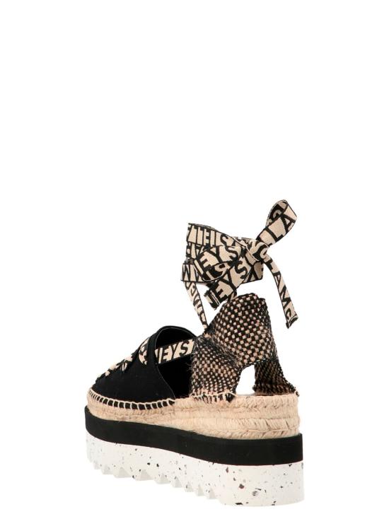  스텔라 맥카트니 샌들 스텔라 매카트니 가이아 웨지  블랙/뉴트럴 - STELLA MCCARTNEY