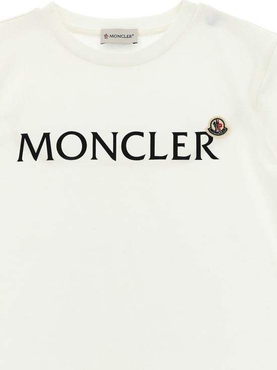  [키즈] 몽클레어 티셔츠 몽클레르 로고 티셔츠 (어린이용, 흰색) - MONCLER