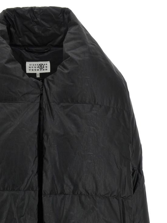  MM6 메종마르지엘라 봄버 자켓 Mm6 메종 마르지엘라 스카프 다운 재킷 블랙 - MM6 MAISON MARGIELA