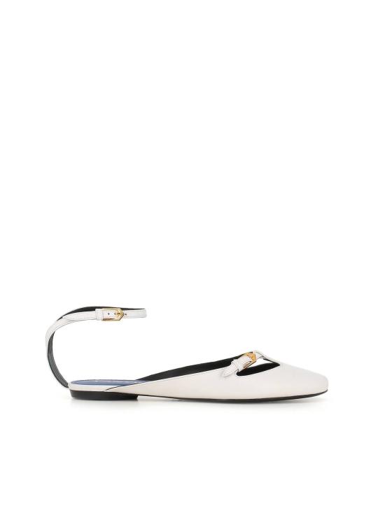  랑방 플랫 슈즈 발레리나  에크루