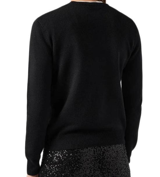 25FW 세인트바쓰 긴팔 티셔츠 NEWQUEEN00471I Black - MC2 SAINT BARTH