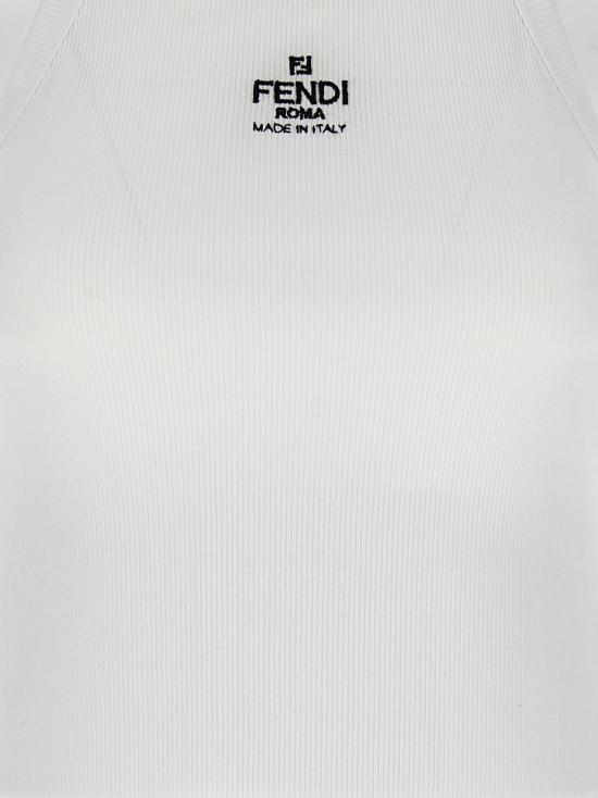  펜디 블라우스 로고 탑 화이트 - FENDI