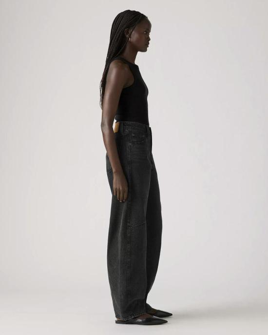  리바이스 데님 팬츠 배기 대드 배럴 진 레벨 엣지 블랙 - LEVI'S