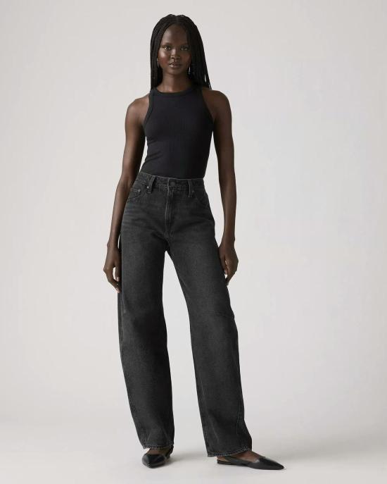  리바이스 데님 팬츠 배기 대드 배럴 진 레벨 엣지 블랙 - LEVI'S