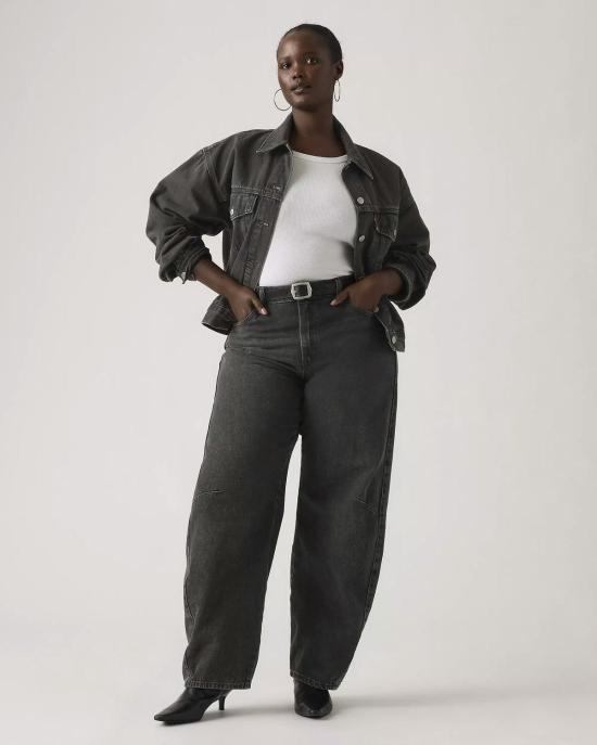  리바이스 데님 팬츠 배기 대드 배럴 진 레벨 엣지 블랙 - LEVI'S