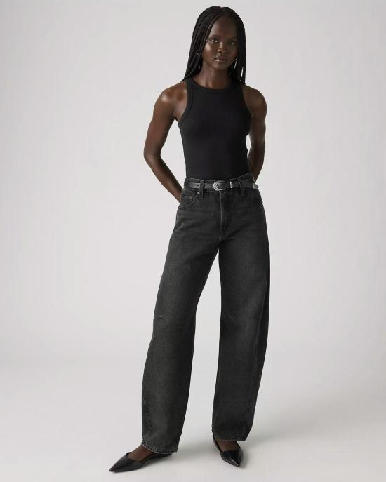  리바이스 데님 팬츠 배기 대드 배럴 진 레벨 엣지 블랙 - LEVI'S