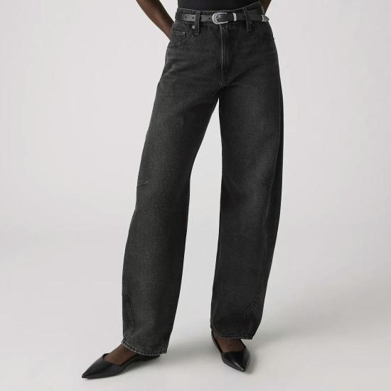  리바이스 데님 팬츠 배기 대드 배럴 진 레벨 엣지 블랙