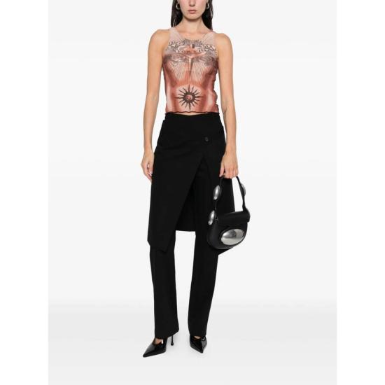  장 폴 고티에 민소매 티셔츠 탑 뉴트럴/브라운 - JEAN PAUL GAULTIER