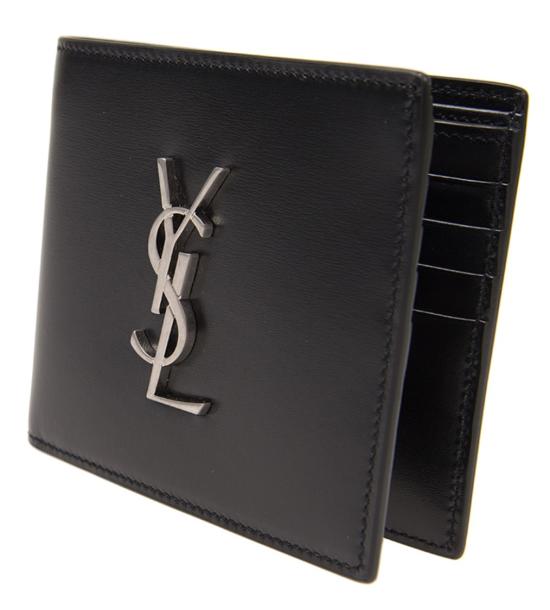  생로랑 모노그램 반지갑 4532760SX0E1000 Black - SAINT LAURENT