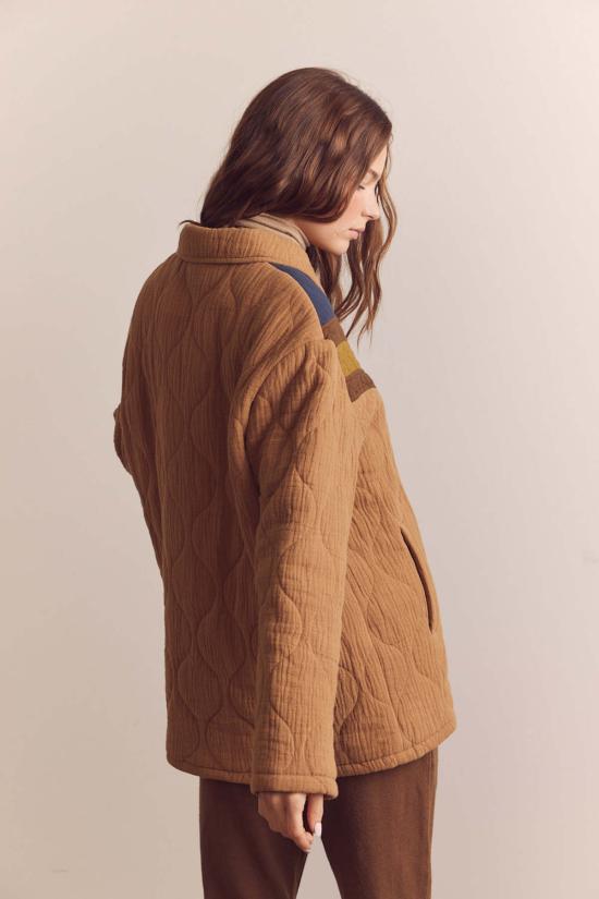  amente 봄버 자켓 아멘테 컬러 블록 코튼 봄버 재킷 코코 - OTHER BRANDS