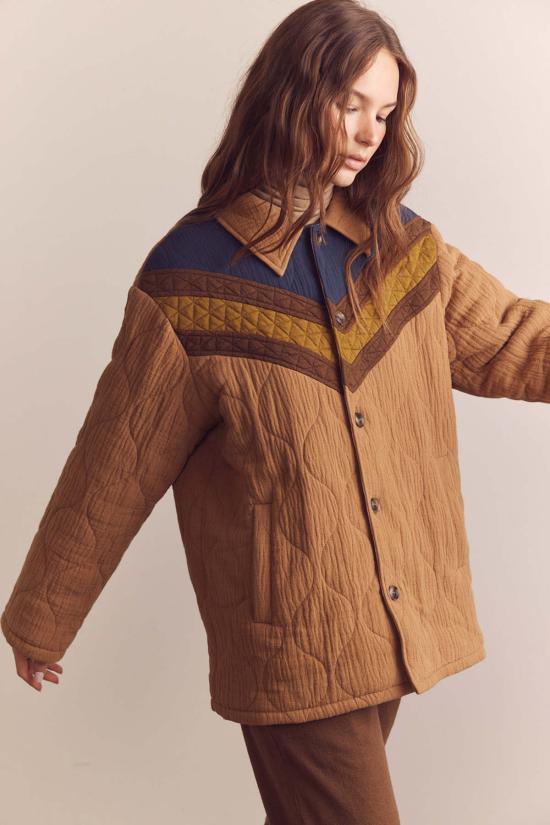  amente 봄버 자켓 아멘테 컬러 블록 코튼 봄버 재킷 코코 - OTHER BRANDS