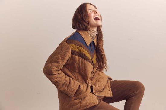  amente 봄버 자켓 아멘테 컬러 블록 코튼 봄버 재킷 코코 - OTHER BRANDS