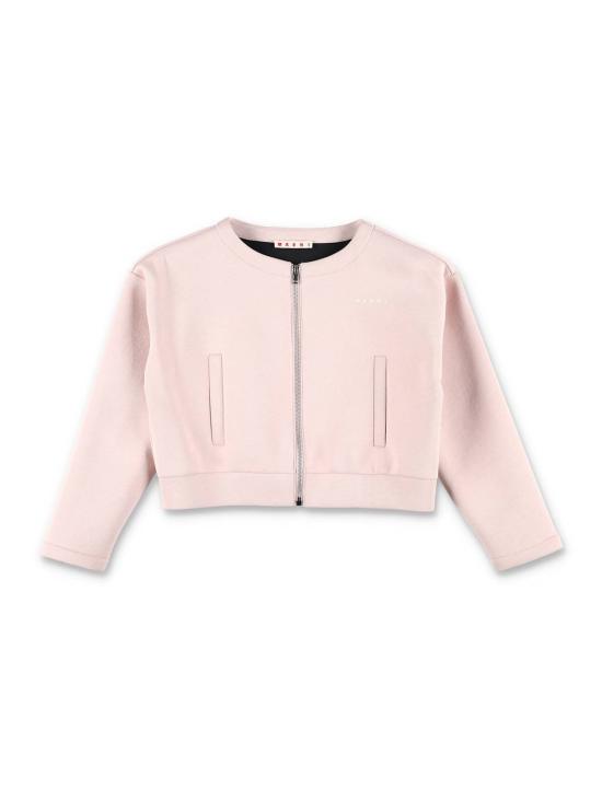  [키즈] 마르니 자켓 키즈 지퍼 크롭 재킷 핑크