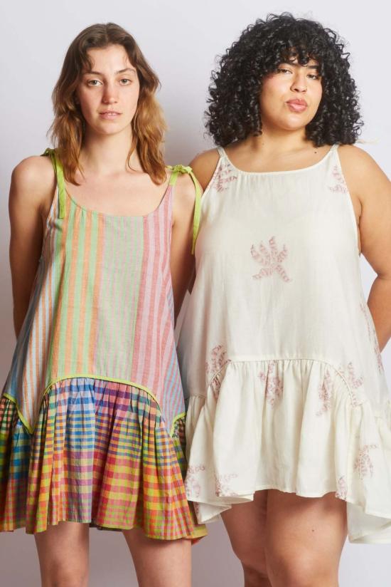  RUJUTA SHETH 튜닉 루주타 셰스 제이드  엽서 스트라이프 X 체스 - OTHER BRANDS