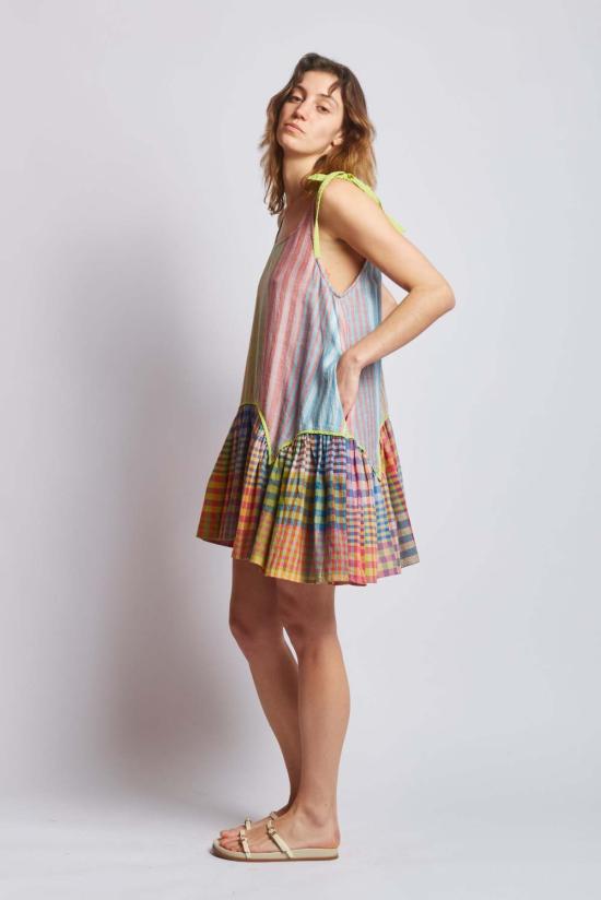  RUJUTA SHETH 튜닉 루주타 셰스 제이드  엽서 스트라이프 X 체스 - OTHER BRANDS