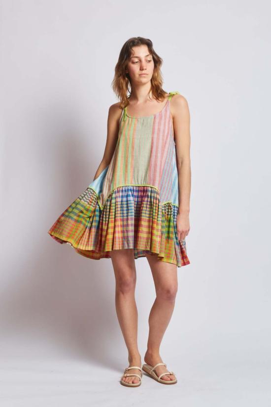  RUJUTA SHETH 튜닉 루주타 셰스 제이드  엽서 스트라이프 X 체스 - OTHER BRANDS