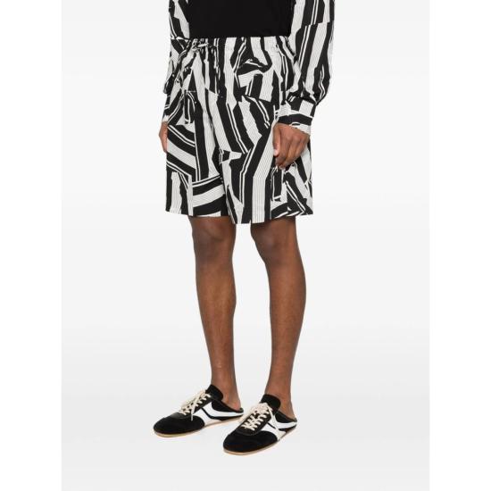  드리스 반 노튼 숏팬츠 드리스 반 노텐  블랙/화이트 - DRIES VAN NOTEN