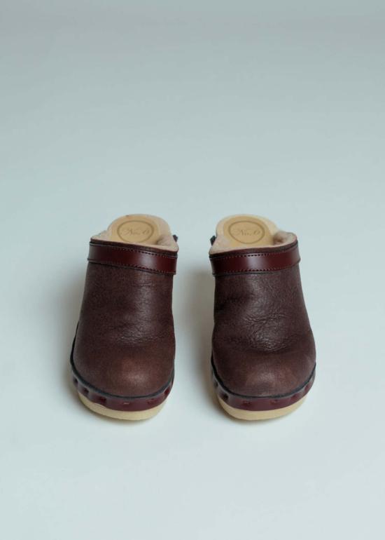  넘버 식스 뮬/슬리퍼 6번 다코타 시어링 하이힐 클로그 스핏파이어