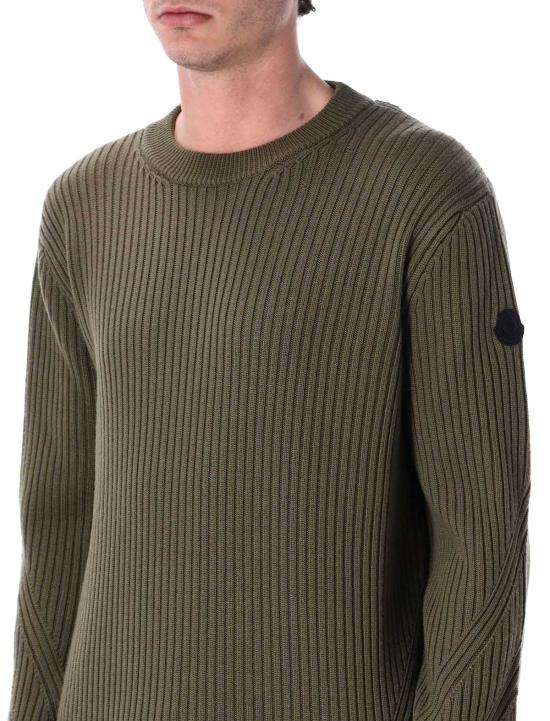  몽클레어 스웨터 울 골지 점퍼  그린 - MONCLER