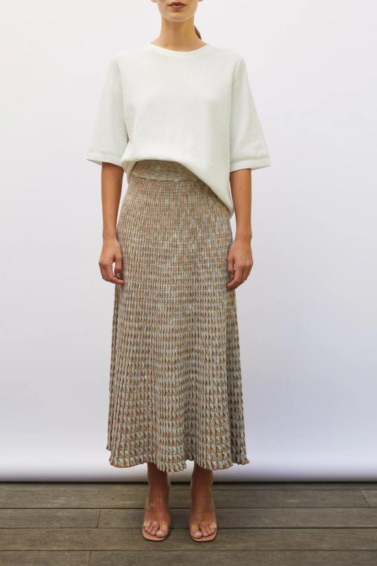  몰리 블라우스 바리 니트 탑 밀크 - MOLLI