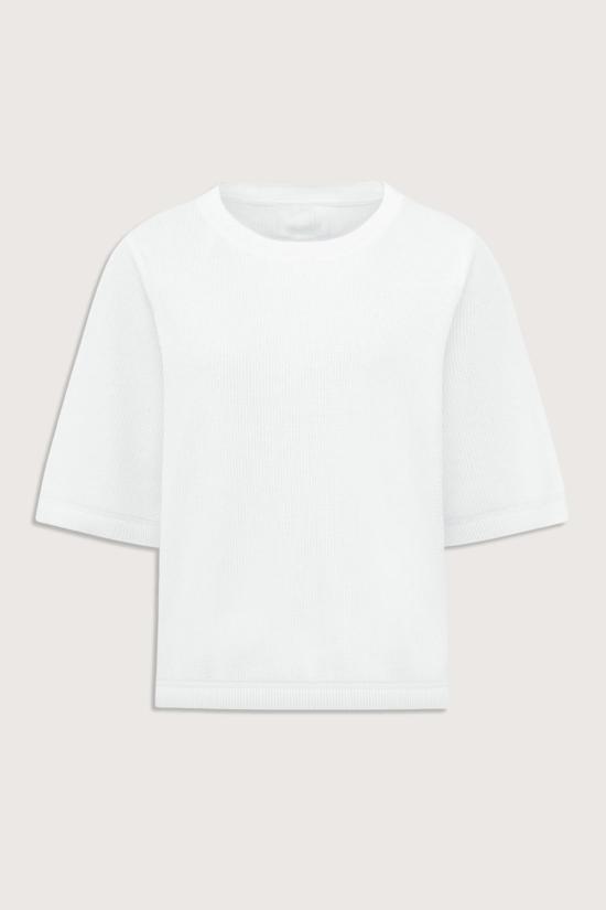  몰리 블라우스 바리 니트 탑 밀크