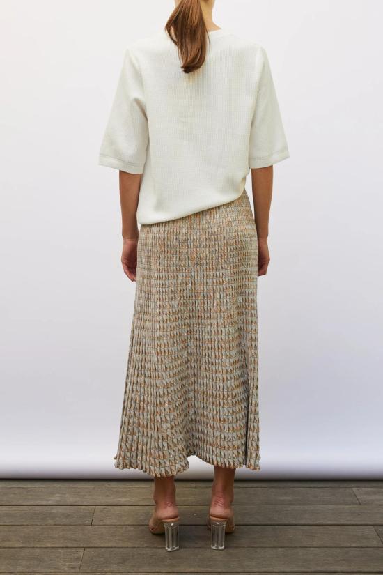  몰리 블라우스 바리 니트 탑 밀크 - MOLLI