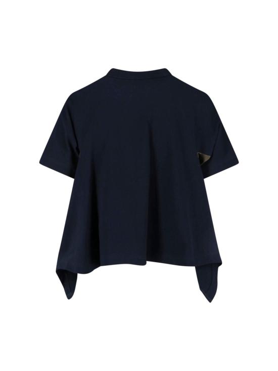  사카이 반팔 티셔츠 비대칭 티셔츠 블루 - SACAI