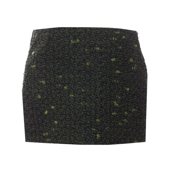  구찌 숏 스커트 부클 울 미니 스커트 그린 - GUCCI