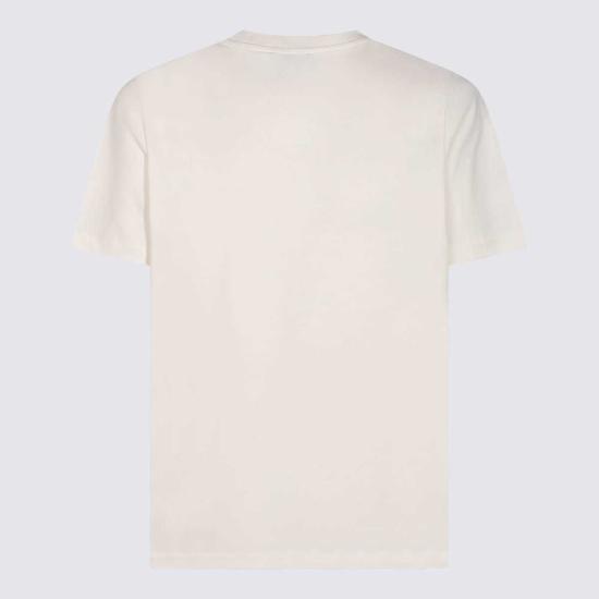  아페쎄 반팔 티셔츠 A.P.C. 면 티셔츠 화이트/다크 네이비 - A.P.C.