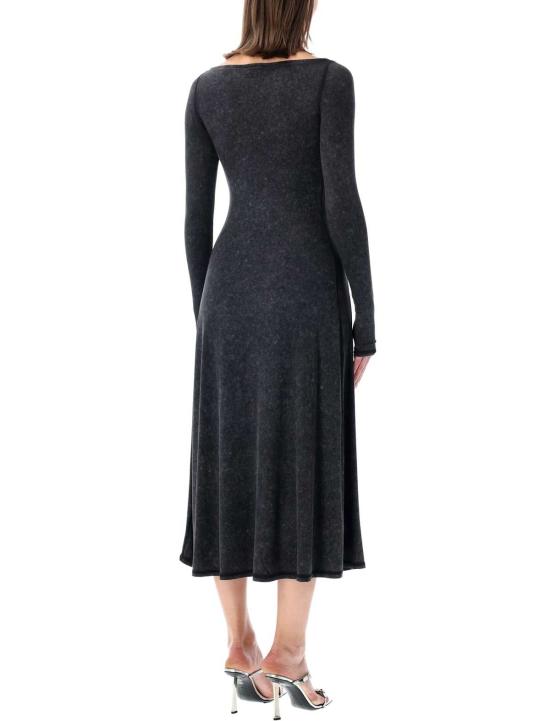  디젤 미디 원피스 D 레이 미디 드레스 블랙 - DIESEL