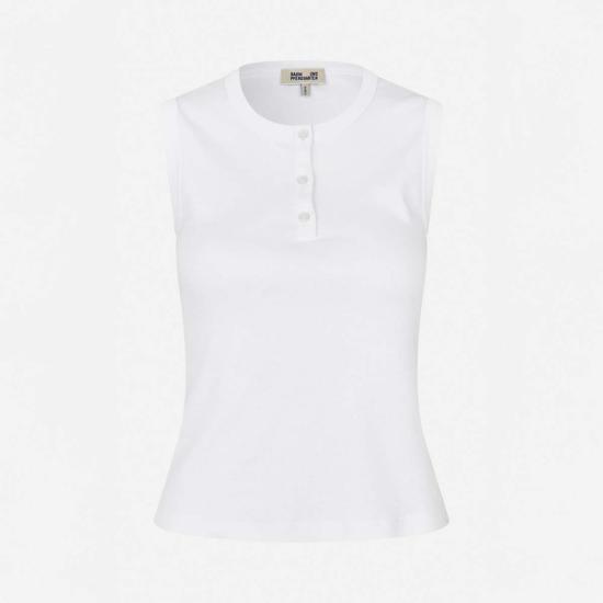  바움 운드 페르드가르텐 민소매 티셔츠 Baum Und Pferdgarten Jony 탑 브라이트 화이트 - BAUM UND PFERDGARTEN